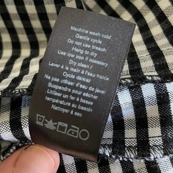 Rag and Bone Simone Gingham Pants checkered zipper pockets 10 academia preppy - Picture 14 of 16